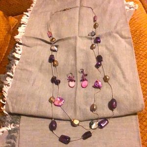 Amethyst Necklace and earring set